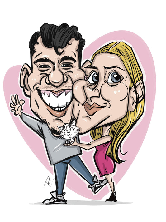 caricatura día de los enamorados San Valentin