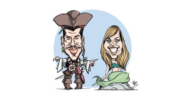 Caricaturas Personalizadas de Pareja para Bodas a Color – Regalo Original para Novios